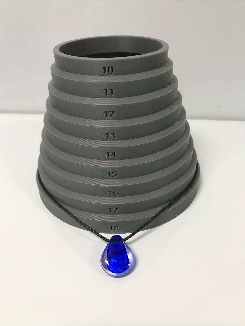 1 Multi Strand Blue Beaded Necklace & 1 Blue Glass Teardrop Pendant Necklace - Picture 5 of 7